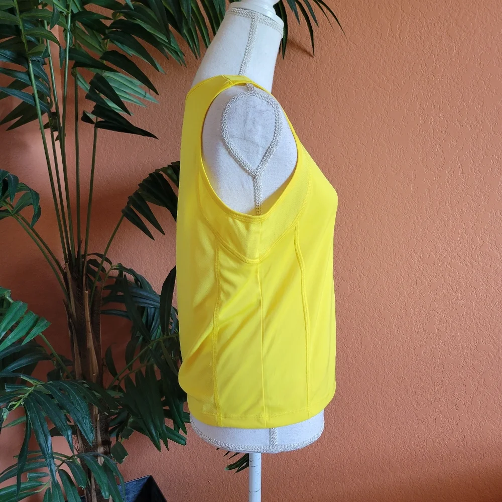 3/$25 Champion Mesh Tank Top Sunny Yellow Sleeveless Activewear Medium - Picture 2 of 12